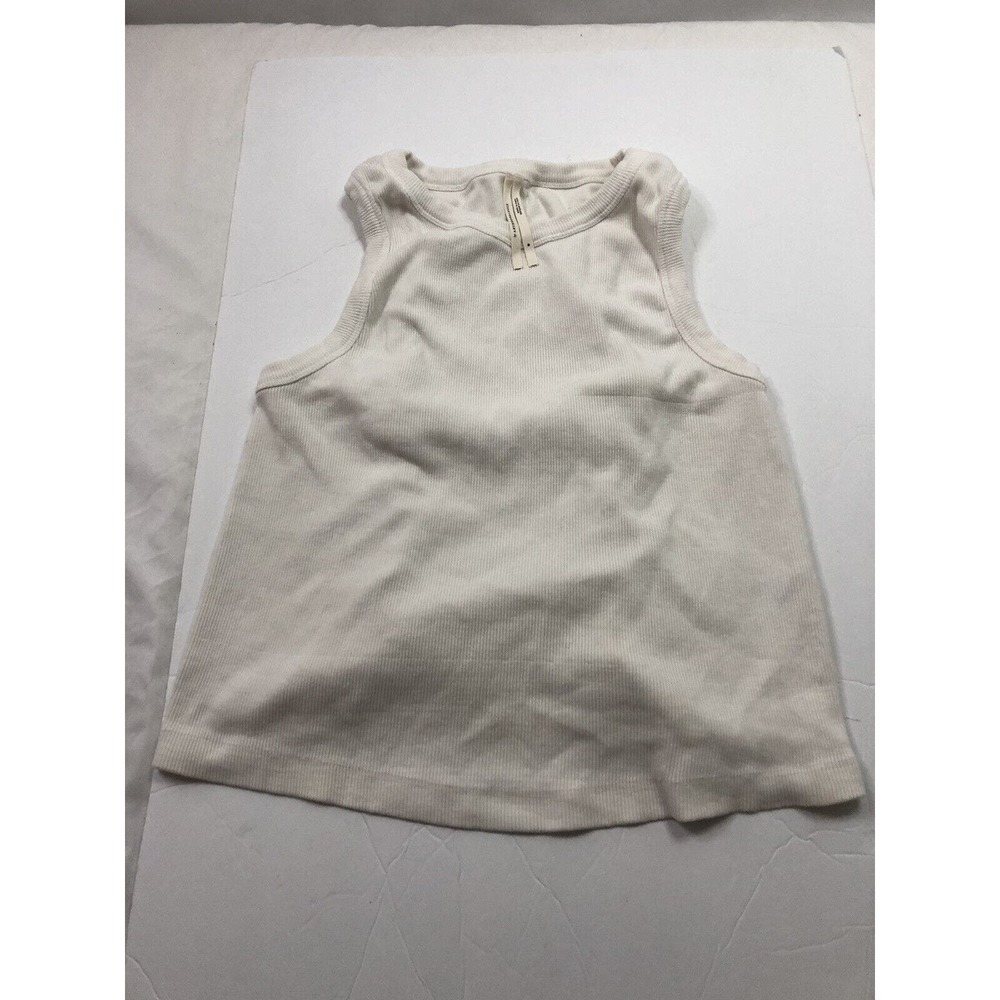 ANTHROPOLOGIE BRAND WOMENS SIZE MEDIUM NECK TOP WHITE